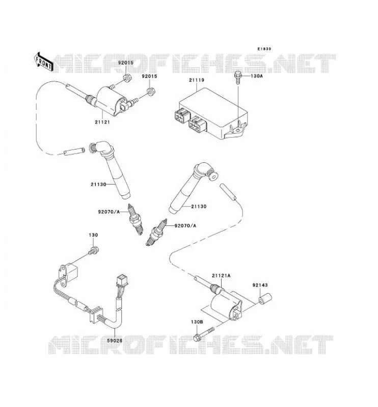 IGNITION SYSTEM Kawasaki MOTOS 800 2002 VN800 DRIFTER  VN800-E2