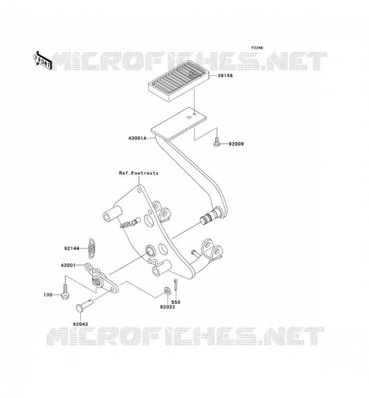 BRAKE PEDAL - TORK LINK Kawasaki MOTOS 800 2002 VN800 DRIFTER  VN800-E2