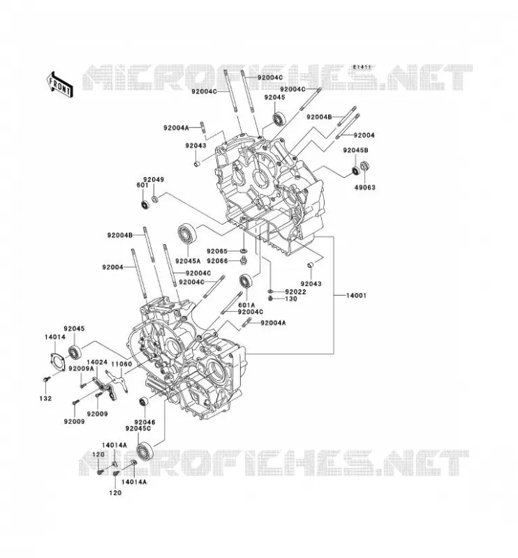 CRANKCASE(S) Kawasaki MOTOS 800 2002 VN800 DRIFTER  VN800-E2