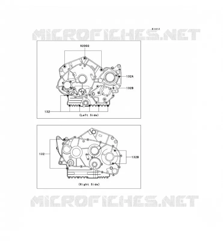 CRANKCASE BOLT Kawasaki MOTOS 800 2006 VN800 DRIFTER  VN800E6F