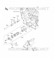 GEAR CHANGE DRUM   SHIFT FORKS voor Kawasaki VN900 CLASSIC 2006