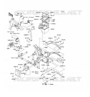 FRAME PARTS (COUVERTURE) voor Kawasaki VN900 CLASSIC 2006