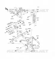 SUSPENSION   SHOCK ABSORBER voor Kawasaki VN900 CLASSIC 2006
