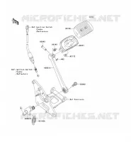 BRAKE PEDAL   TORK LINK voor Kawasaki VN900 CLASSIC 2010