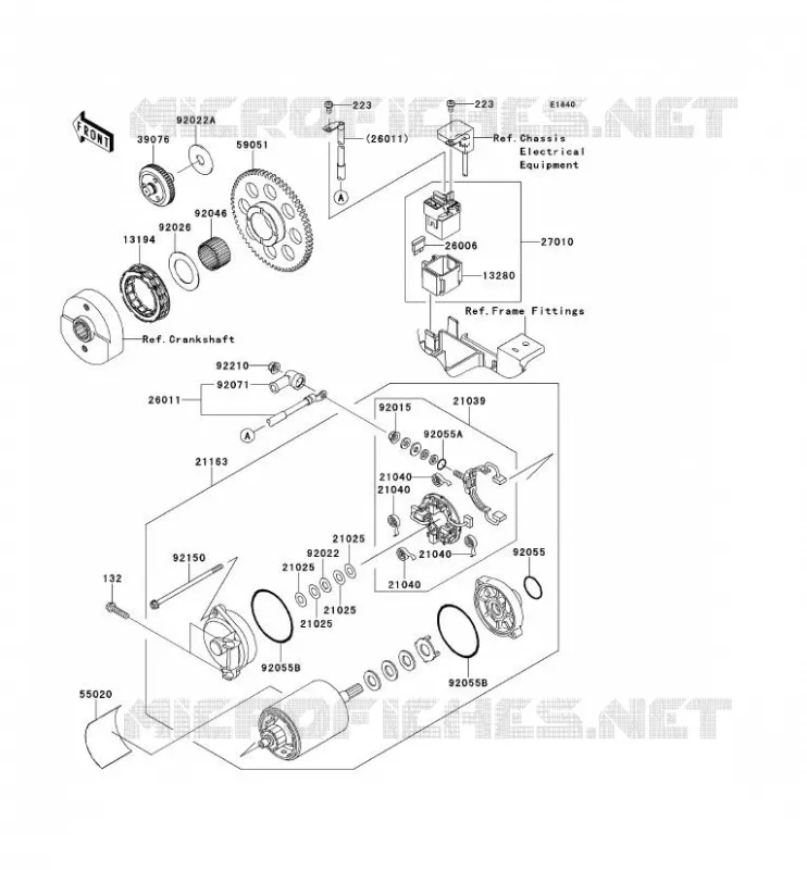 STARTER MOTOR Kawasaki MOTOS 900 2013 VN900 CLASSIC  VN900BDF