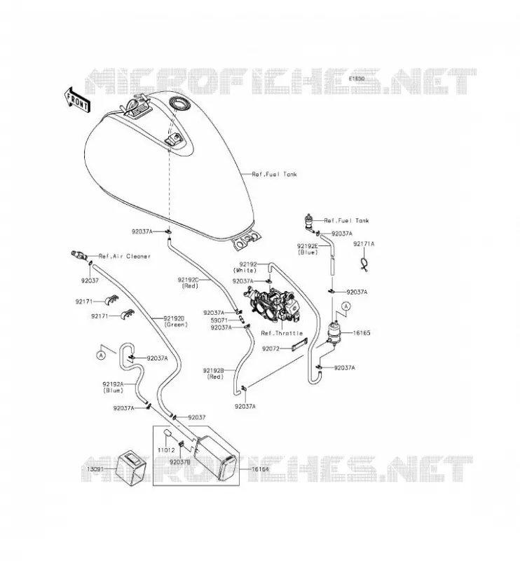 FUEL EVAPORATION SYSTEM(CA) Kawasaki MOTOS 900 2014 VULCAN 900 CLASSIC  VN900BEFA
