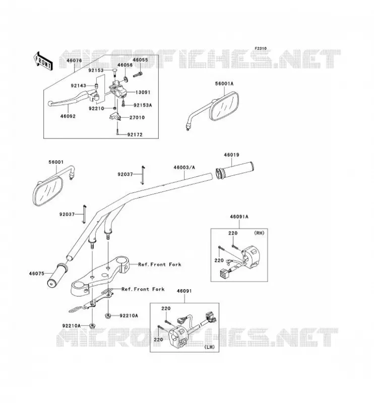 HANDLEBAR Kawasaki MOTOS 900 2007 VN900 CUSTOM  VN900C7F