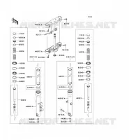 FRONT FORK voor Kawasaki VN900 CUSTOM 2008