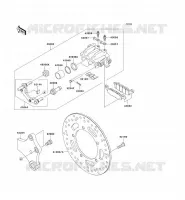 REAR BRAKE voor Kawasaki VN900 CUSTOM 2008
