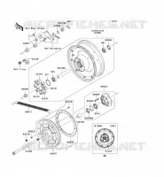 REAR HUB voor Kawasaki VN900 CUSTOM 2011