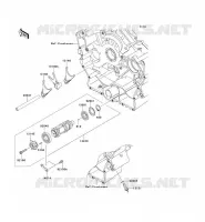 GEAR CHANGE DRUM   SHIFT FORKS voor Kawasaki VN900 CUSTOM 2011