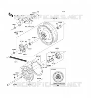 REAR HUB voor Kawasaki VN900 CUSTOM 2011