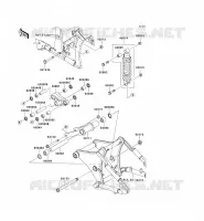 SUSPENSION   SHOCK ABSORBER voor Kawasaki VN900 CUSTOM 2011