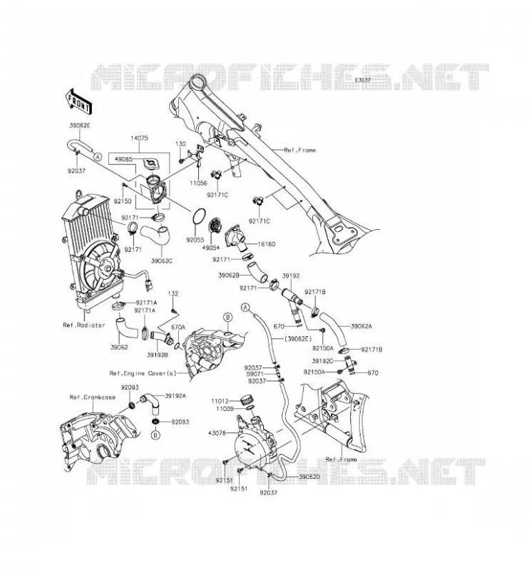 WATER PIPE Kawasaki MOTOS 900 2012 VULCAN 900 CUSTOM  VN900CCF