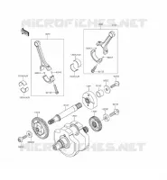CRANKSHAFT voor Kawasaki VULCAN 900 CUSTOM 2012
