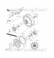 REAR HUB voor Kawasaki VULCAN 900 CUSTOM 2012