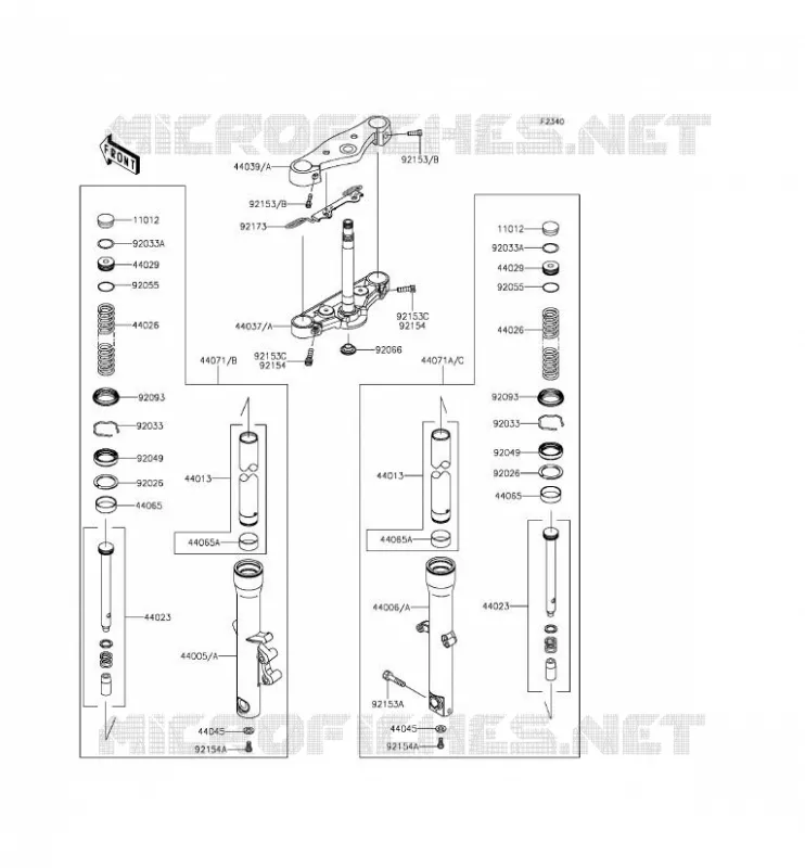FRONT FORK Kawasaki MOTOS 900 2013 VULCAN 900 CUSTOM  VN900CDFA