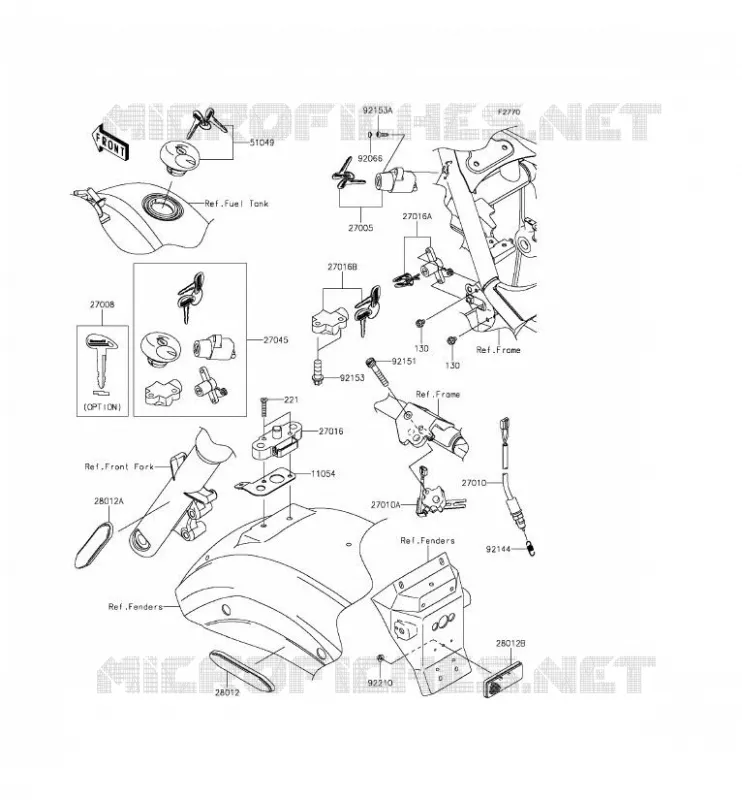 SWITCH - REFLECTORS Kawasaki MOTOS 900 2013 VULCAN 900 CUSTOM  VN900CDFA