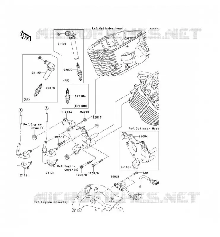 IGNITION SYSTEM Kawasaki MOTOS 900 2009 VN900 CLASSIC LT  VN900D9F