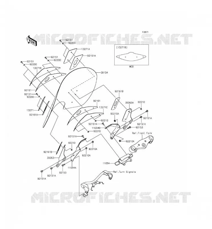 COWLING Kawasaki MOTOS 900 2011 VULCAN 900 CLASSIC LT  VN900DBF