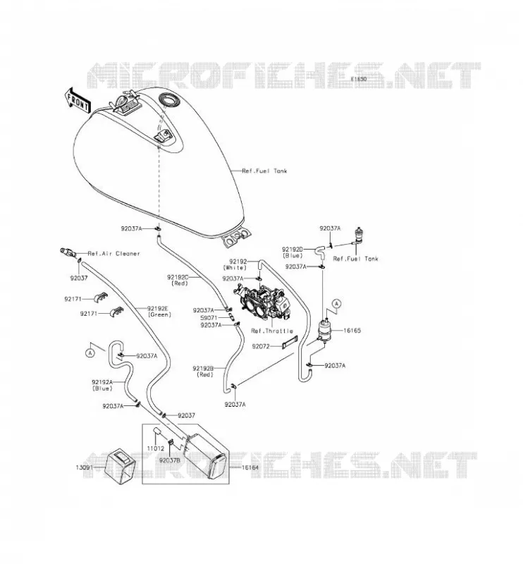FUEL EVAPORATION SYSTEM(CA) Kawasaki MOTOS 900 2011 VULCAN 900 CLASSIC LT  VN900DBF