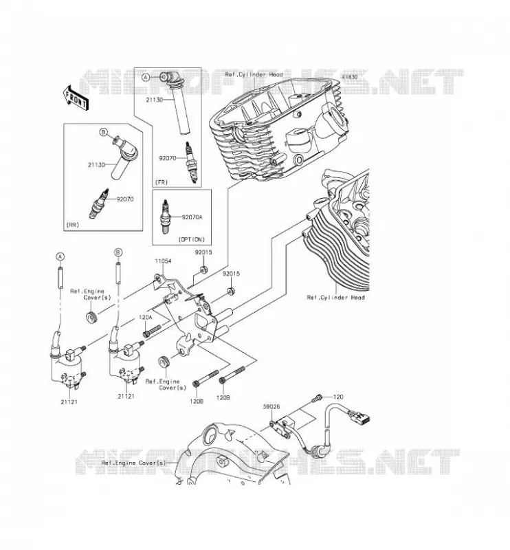 IGNITION SYSTEM Kawasaki MOTOS 900 2011 VULCAN 900 CLASSIC LT  VN900DBF