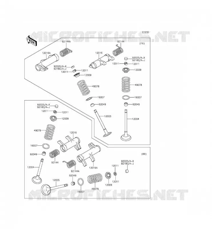VALVE Kawasaki MOTOS 900 2012 VULCAN 900 CLASSIC LT  VN900DCF