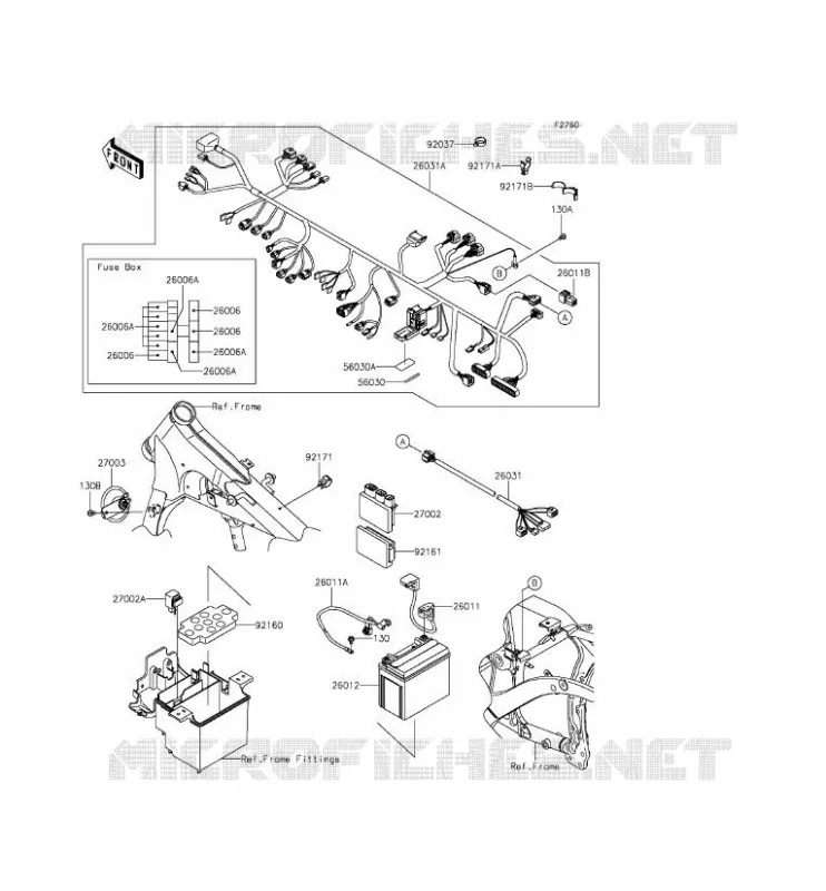 CHASSIS ELECTRICAL EQUIPMENT Kawasaki MOTOS 900 2012 VULCAN 900 CLASSIC LT  VN900DCF