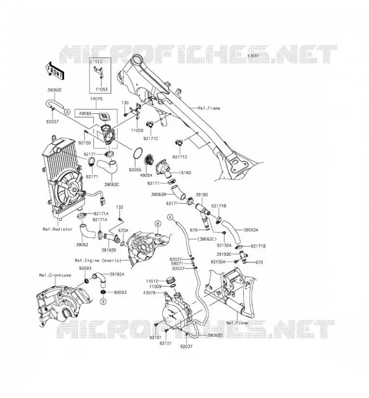WATER PIPE Kawasaki MOTOS 900 2013 VULCAN 900 CLASSIC LT  VN900DDF