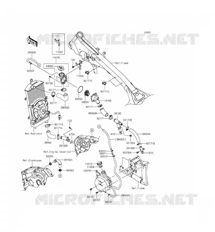 WATER PIPE Kawasaki MOTOS 900 2013 VULCAN 900 CLASSIC LT  VN900DDF