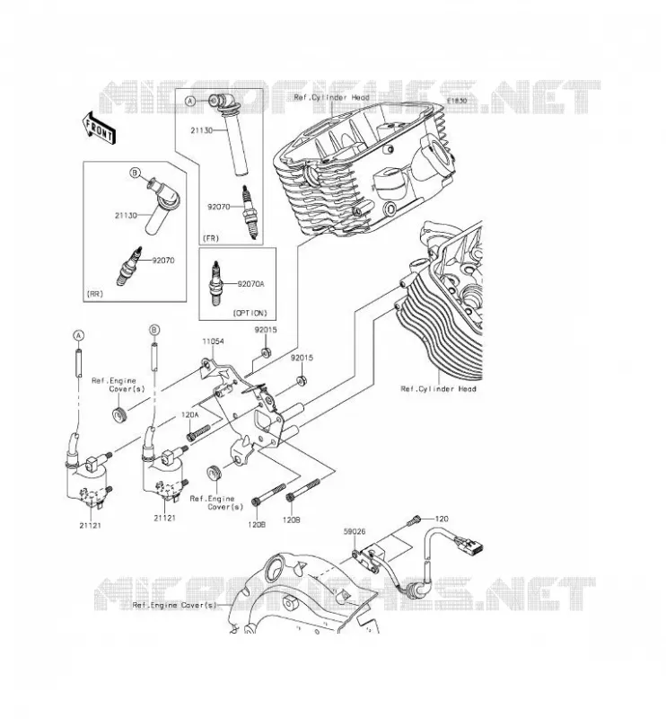 IGNITION SYSTEM Kawasaki MOTOS 900 2015 VULCAN 900 CLASSIC LT  VN900DFF