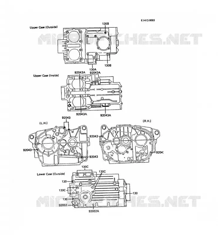 CRANKCASE BOLT Kawasaki MOTOS 305 1988 CSR  Z305-A3