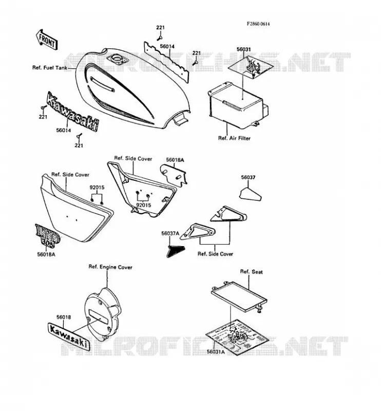 LABELS Kawasaki MOTOS 305 1988 CSR  Z305-A3