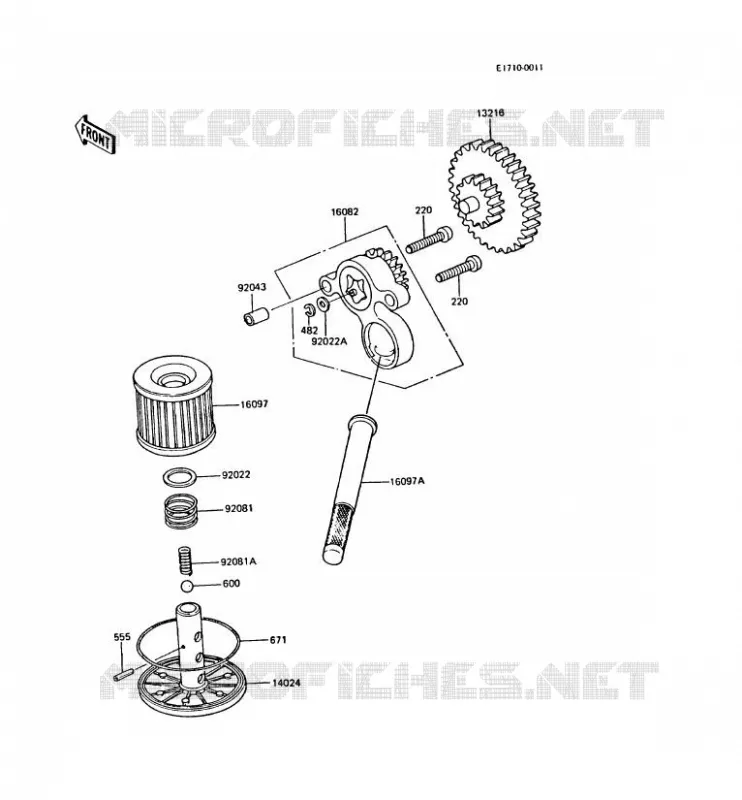 OIL PUMP Kawasaki MOTOS 305 1988 CSR  Z305-A3