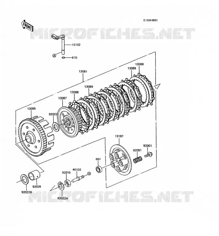CLUTCH Kawasaki MOTOS 305 1988 CSR  Z305-A3A