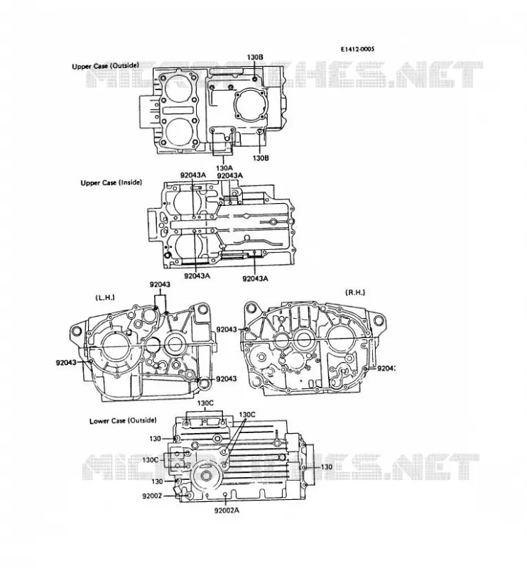 CRANKCASE BOLT Kawasaki MOTOS 305 1988 CSR  Z305-A3A