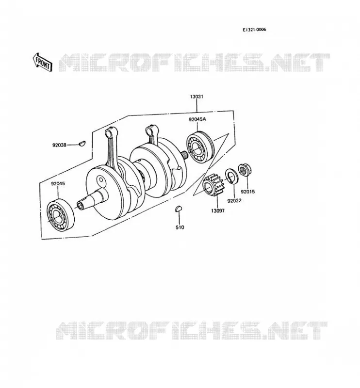 CRANKSHAFT Kawasaki MOTOS 305 1988 CSR  Z305-A3A