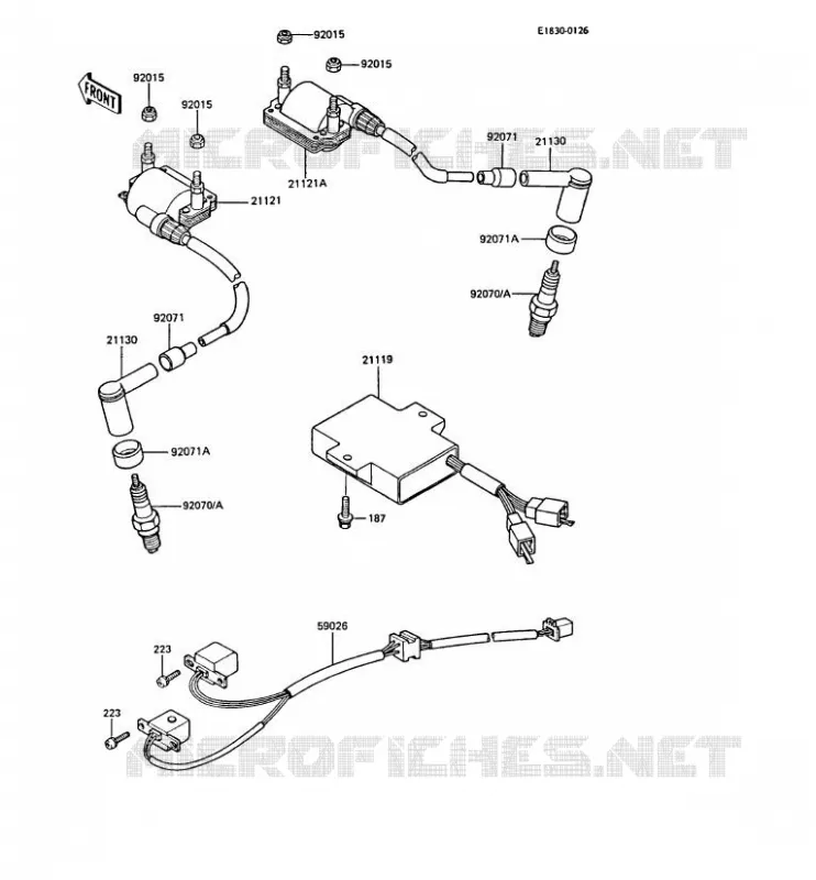 IGNITION SYSTEM Kawasaki MOTOS 305 1988 CSR  Z305-A3A