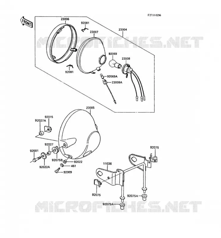 LENS(S) Kawasaki MOTOS 305 1988 CSR  Z305-A3A