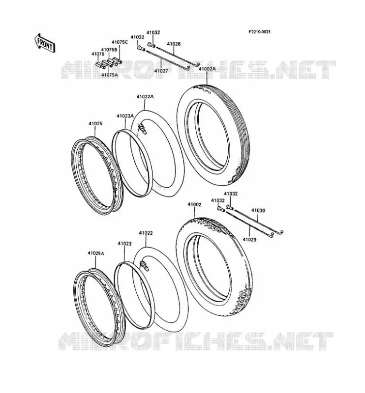TIRES Kawasaki MOTOS 305 1988 CSR  Z305-A3A