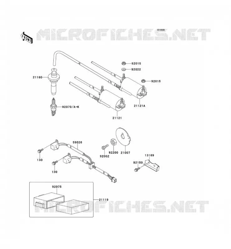 IGNITION SYSTEM Kawasaki MOTOS 1000 1998 1000GTR  ZG1000-A13