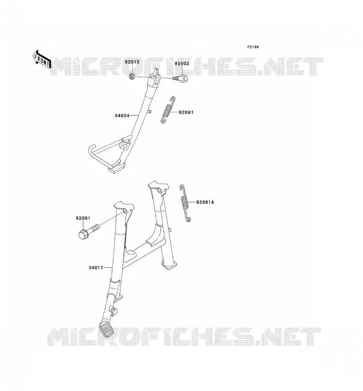 STAND Kawasaki MOTOS 1000 1999 1000GTR  ZG1000-A14
