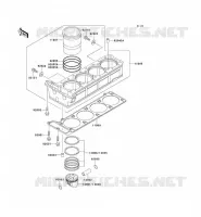 CYLINDER   PISTON  voor Kawasaki 1000GTR 1999