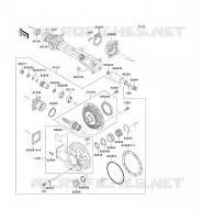 DRIVE SHAFT   FINAL GEAR voor Kawasaki 1000GTR 1999