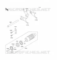 GEAR CHANGE DRUM   SHIFT FORKS voor Kawasaki 1000GTR 1999