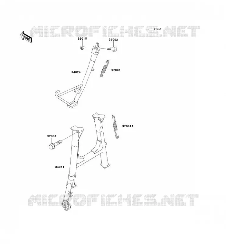 STAND Kawasaki MOTOS 1000 1999 1000GTR  ZG1000-A14