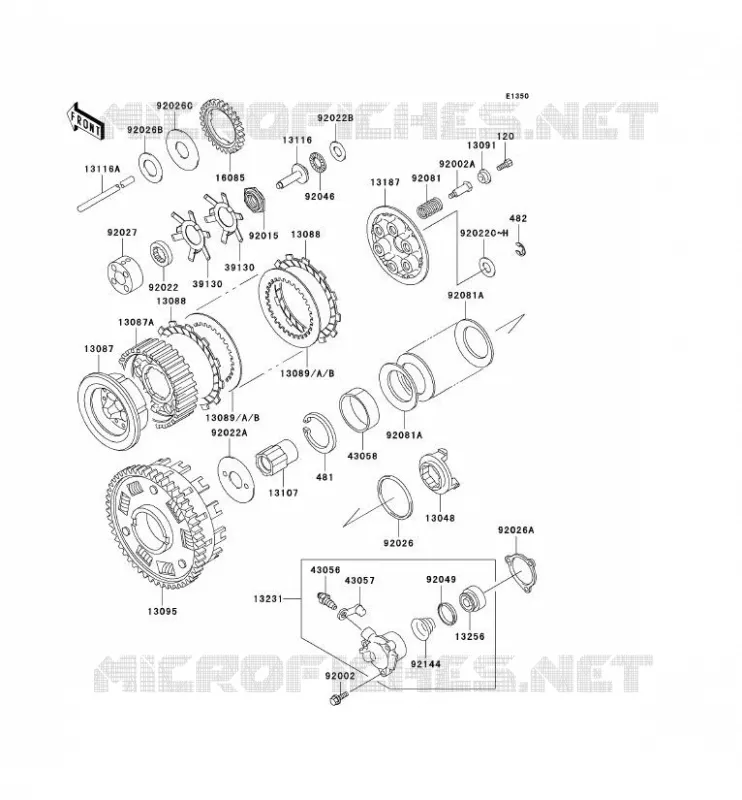 CLUTCH Kawasaki MOTOS 1000 2000 1000GTR  ZG1000-A15