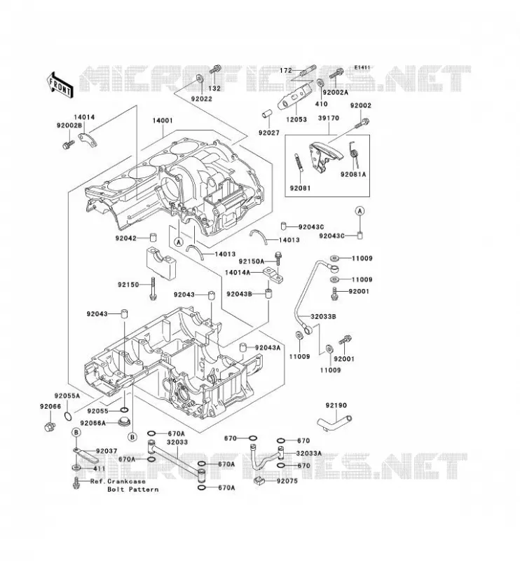 CRANKCASE(S) Kawasaki MOTOS 1000 2000 1000GTR  ZG1000-A15