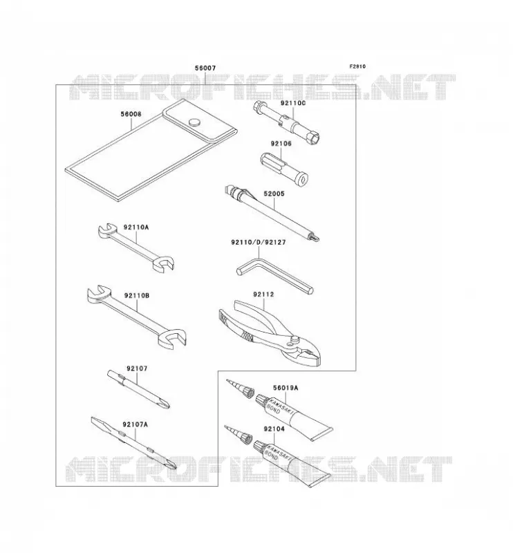 TOOL Kawasaki MOTOS 1000 2000 1000GTR  ZG1000-A15