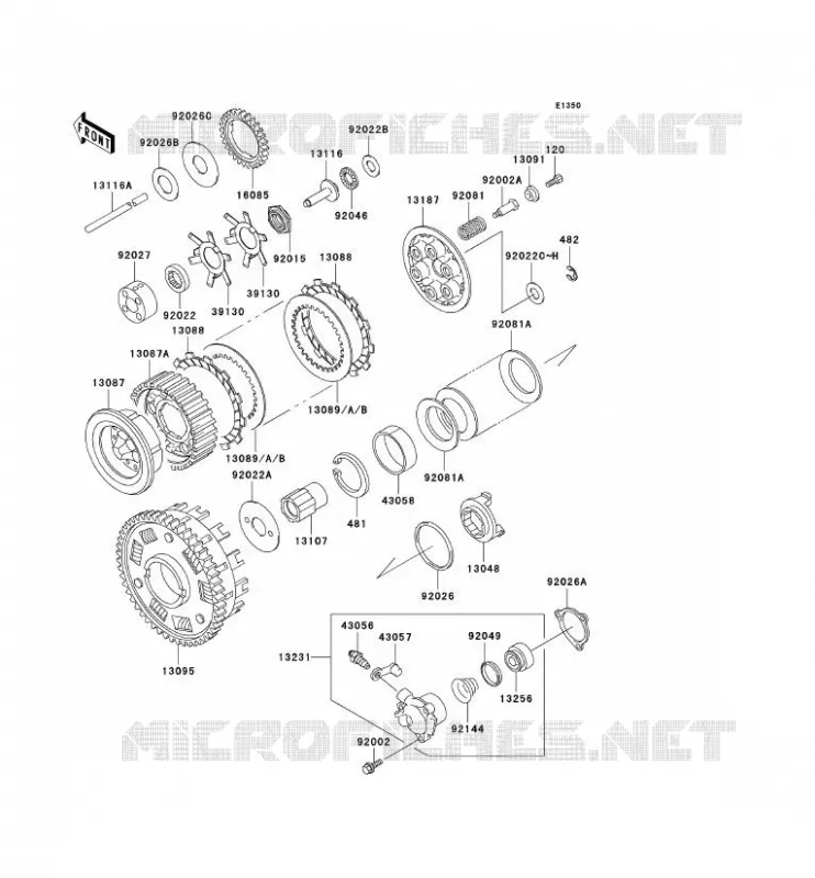 CLUTCH Kawasaki MOTOS 1000 2000 1000GTR  ZG1000-A15